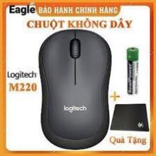 Chuột không dây LOGITECH MS220 Silent giảm tiếng ồn.Hàng chính hãng tặng kèm pin AA