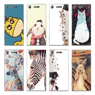 Ốp điện thoại TPU mềm họa tiết mèo / thỏ dễ thương dành cho Sony Xperia XZ/XZS/ XZ1/XZ2 Compact /XZ Premium
