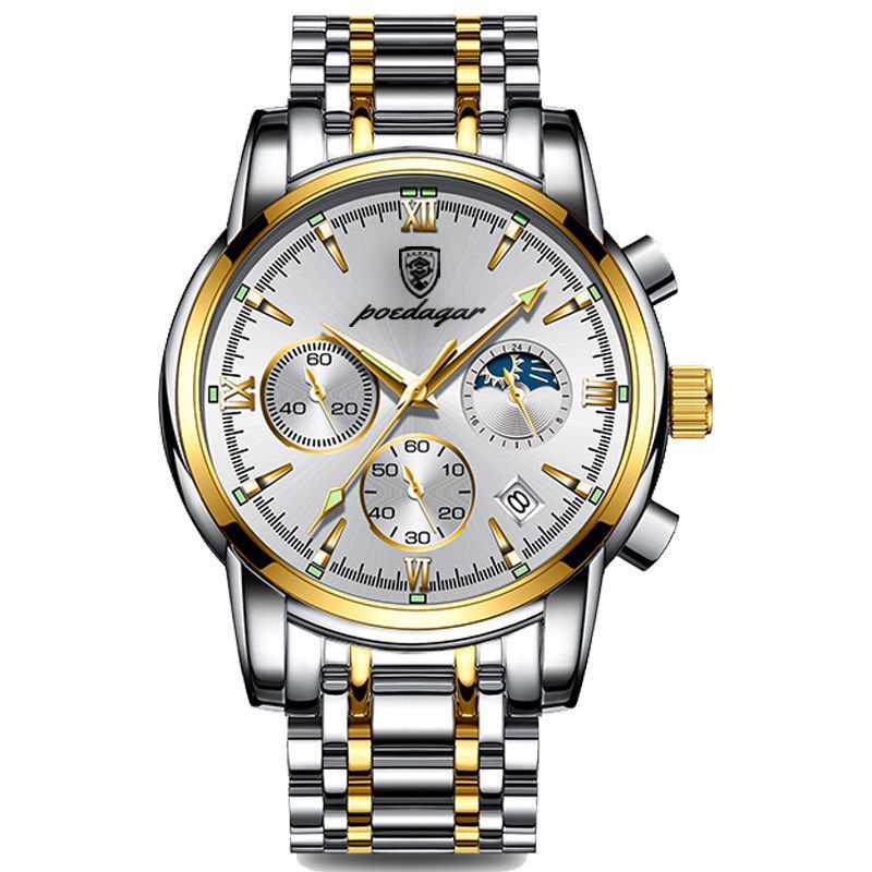 Đồng hồ thạch anh dây đeo thép không gỉ cách doanh nhân chống nước dạ quang cho nam | BigBuy360 - bigbuy360.vn