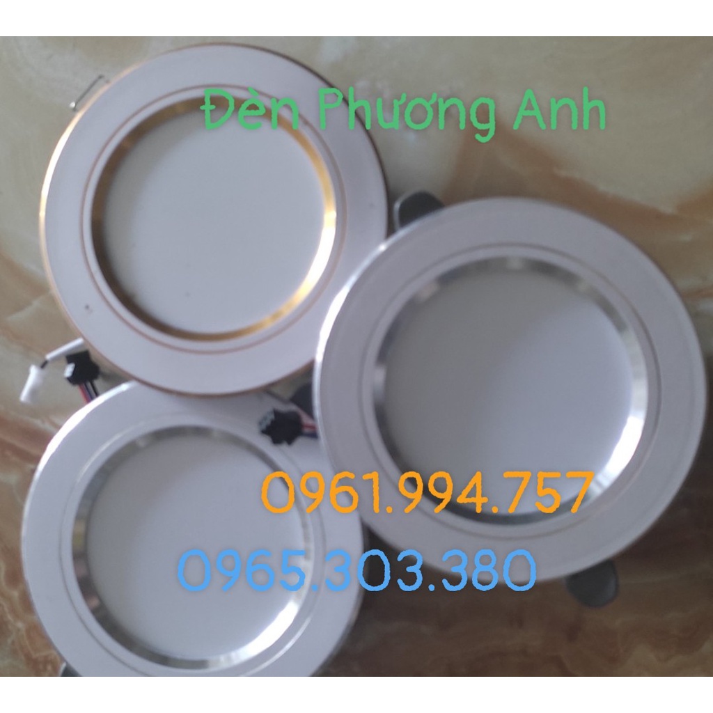 Đèn âm trần  7w và-9w phi 90 có 3 chế độ ánh sáng đổi màu trắng-vàng- trung tính
