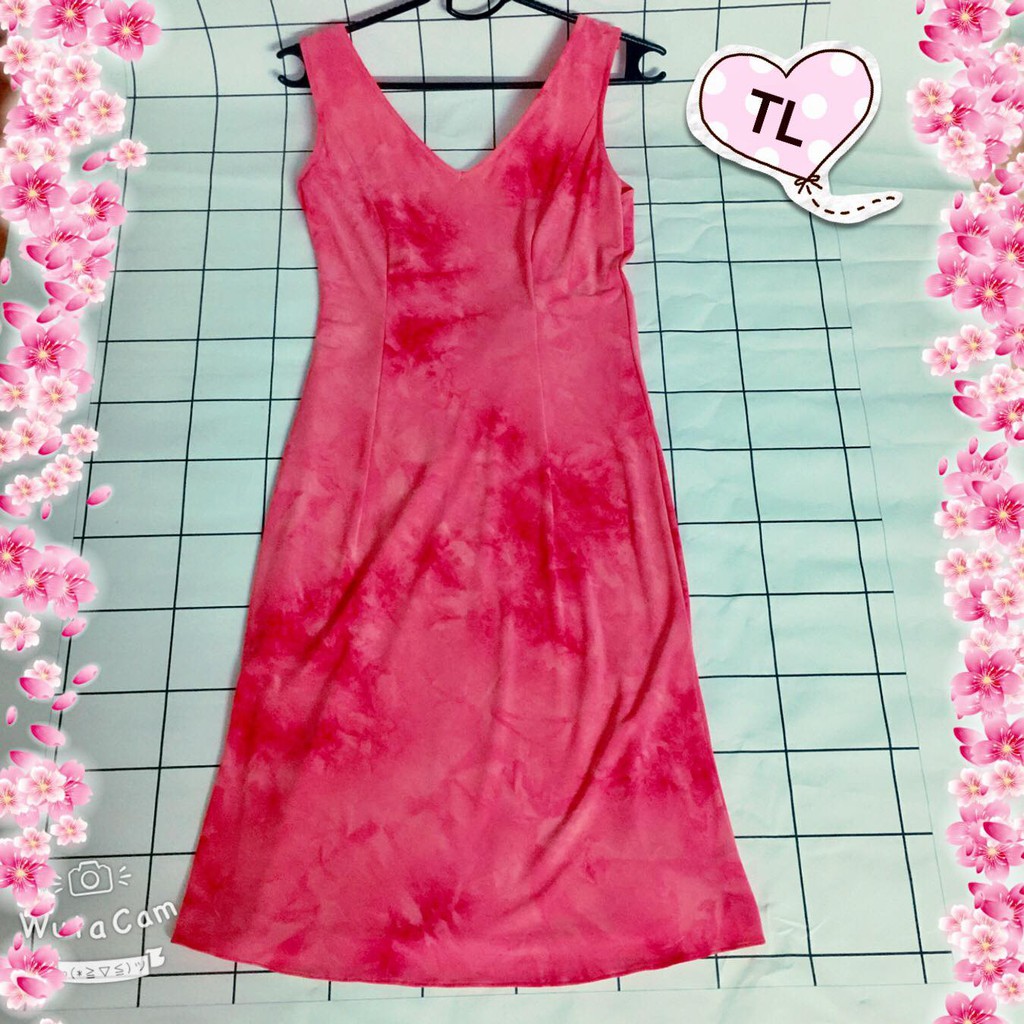 [THANHLY] Đầm cổ đổ sau lưng màu hồng