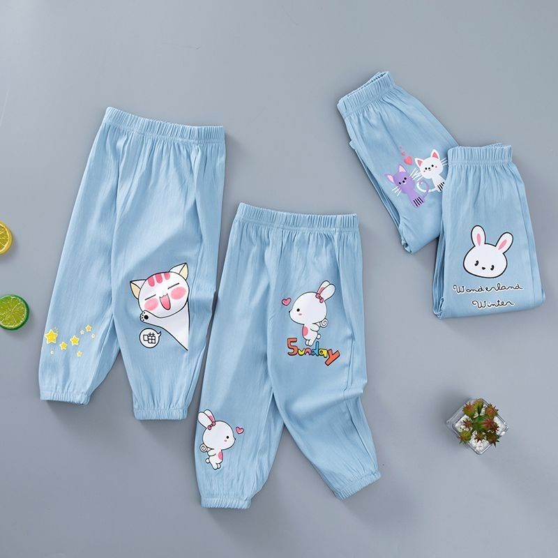 Quần Legging Mỏng Dáng Rộng Chống Muỗi Phong Cách Mới Cho Bé Gái