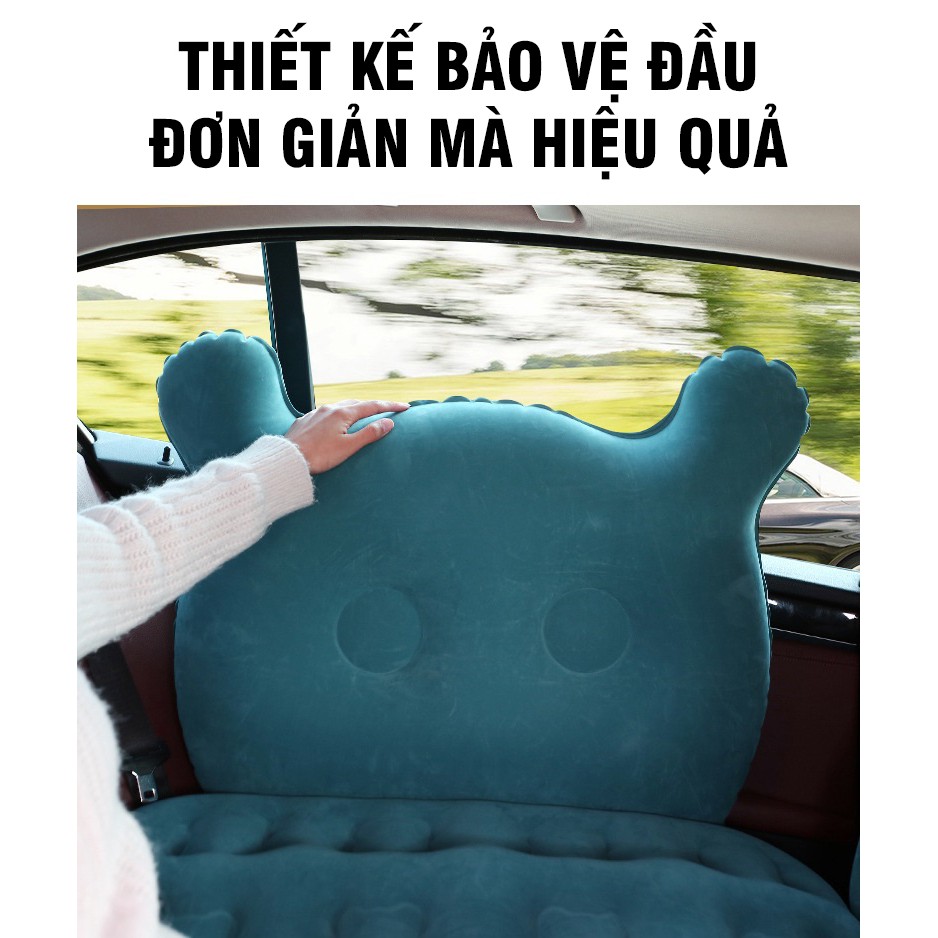 Đệm hơi ô tô cho xe 4-7 chỗ tặng kèm bơm điện và gối cao cấp - sang trọng
