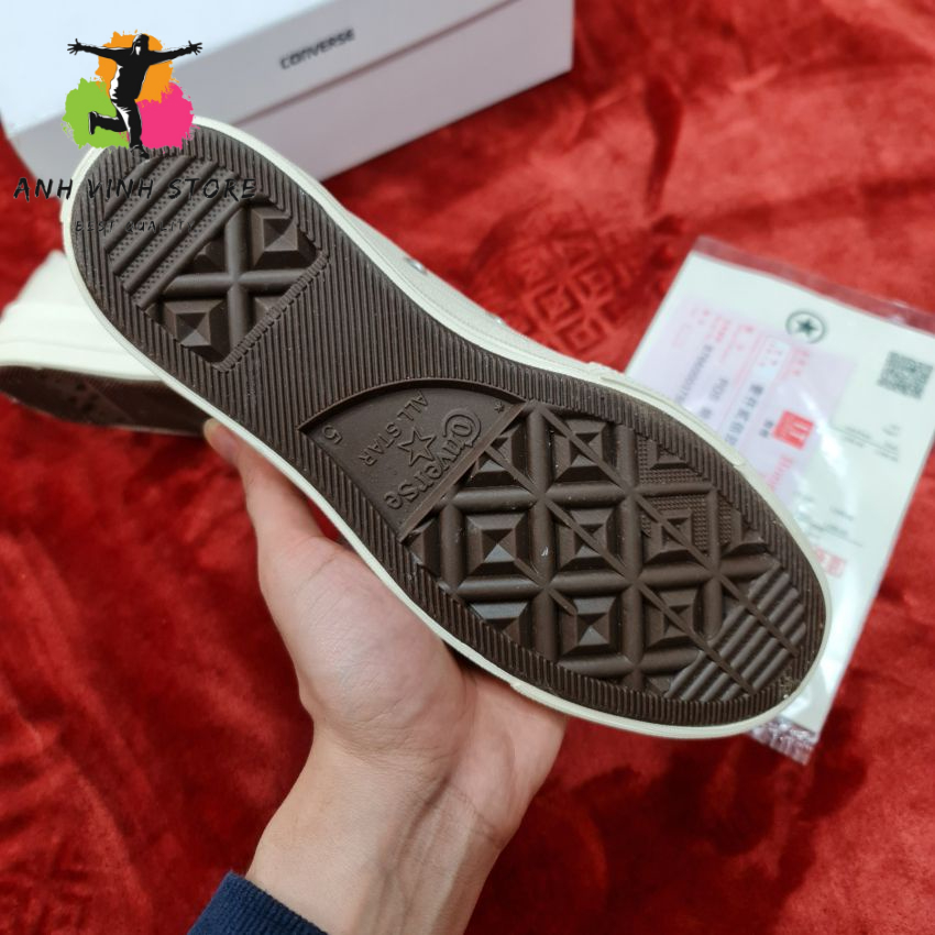 Giày Converse Tim Trắng Sữa Cổ Thấp Nam Nữ