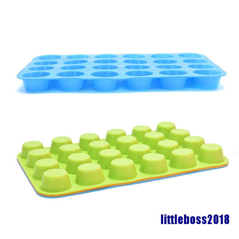 Khuôn Silicone Làm Bánh Cupcake / Muffin Mini 24 Ngăn 2018