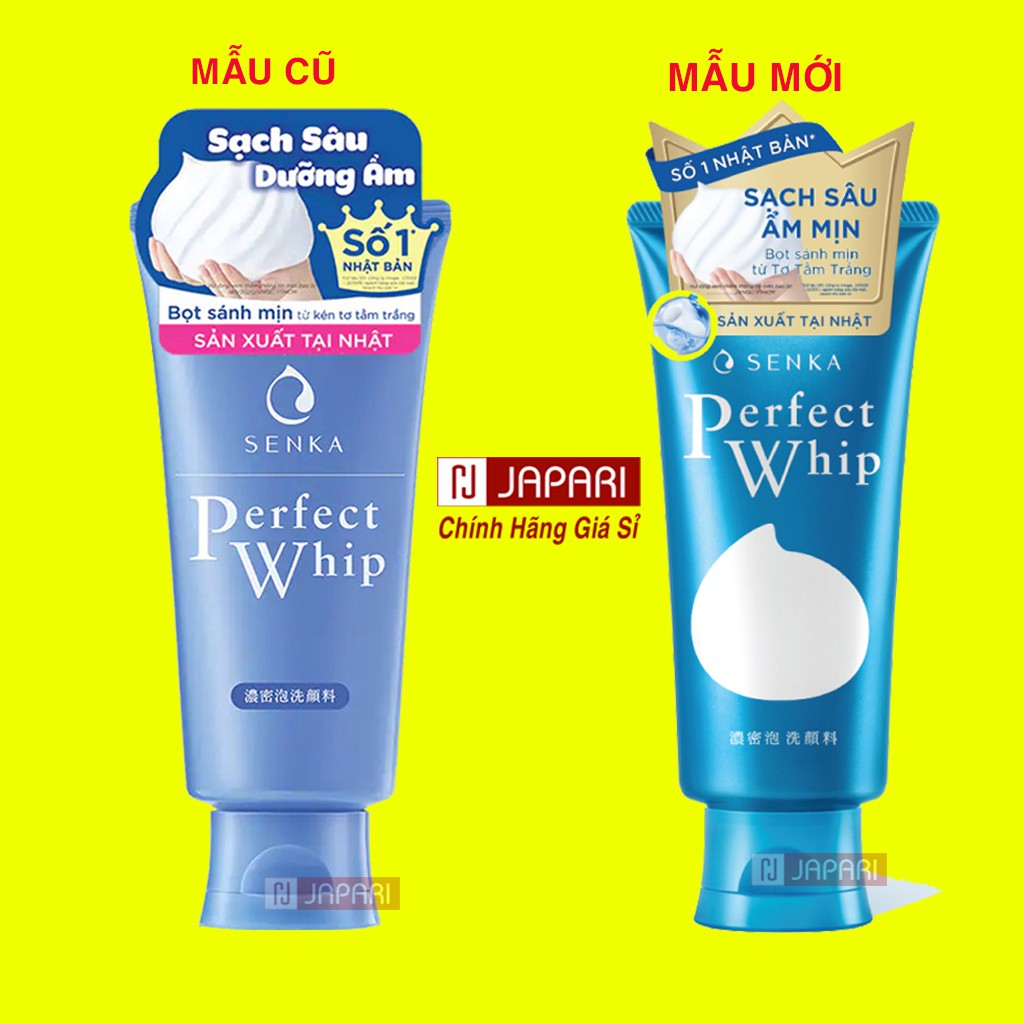 Sửa Rửa Mặt SENKA Perfect Whip Cho Nam Nữ Da Nhạy Cảm, Dầu Mụn, Khô Srm Dưỡng Trắng Da Mặt, Dưỡng Ẩm Rohto Nhật JAPARI