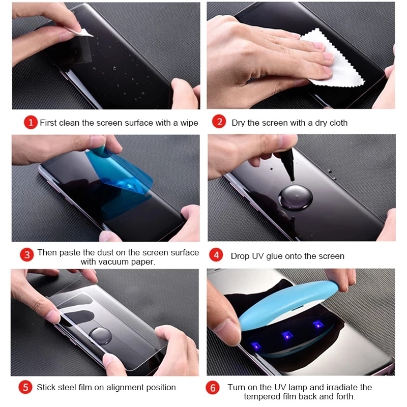Kính cường lực toàn màn hình keo UV Cho Xiaomi Mi 13 12 12s 11 10 10s Ultra Pro Note 10 Lite Pro 5G 2022 2023