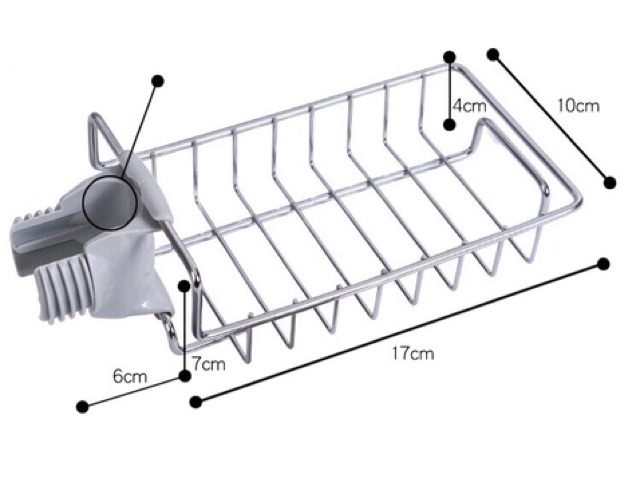 Kệ Inox để giẻ rửa bát - Giá Treo INOX Cao Cấp Gắn Vòi