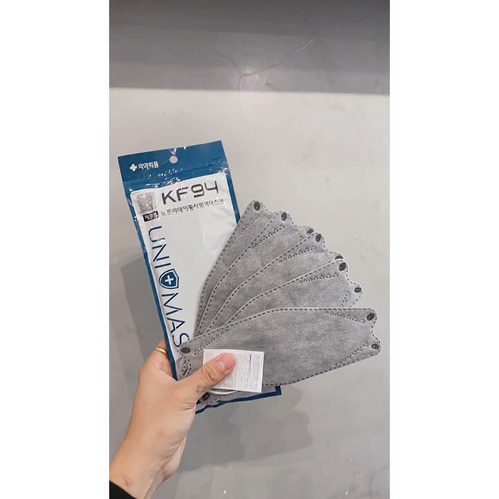 Thùng 300 chiếc khẩu trang 4 lớp KF94 Uni Mask 4 lớp chống bụi mịn và kháng khuẩn cao cấp công nghệ Hàn Quốc, Đủ Màu