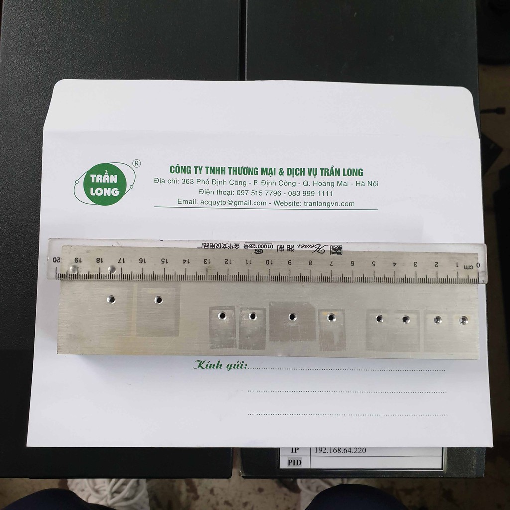 Tản nhiệt nhôm kích thước 198x22x50mm; nhôm tản nhiệt tháo máy bộ lưu điện