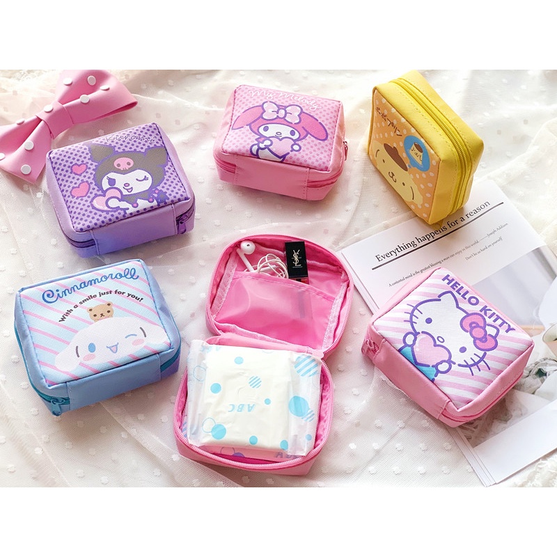 Túi đựng mỹ phẩm, băng vệ sinh Hello Kitty