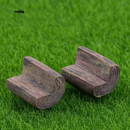 Mô Hình Ghế Dài Mini Bằng Nhựa Resin Dùng Để Trang Trí Nhà Búp Bê