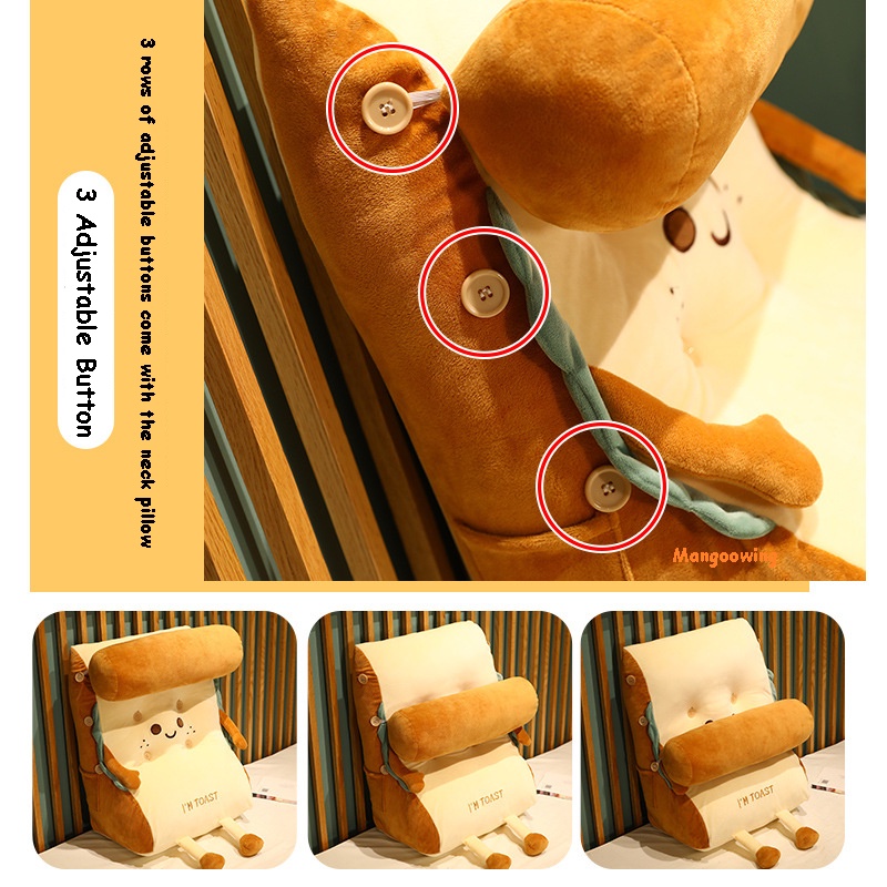 Gối Tựa Lưng Hình Bánh Mì Nướng Bằng Cotton Cao Cấp