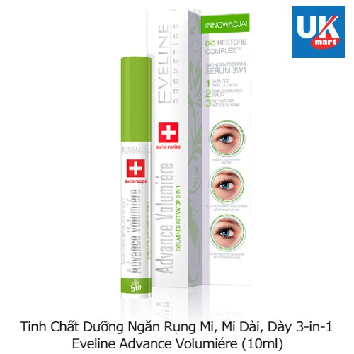 Tinh Chất Dưỡng Mi Dài Mi Ngăn Rụng 3 Trong 1 EVELINE Advance Volumiere 10ml | BigBuy360 - bigbuy360.vn