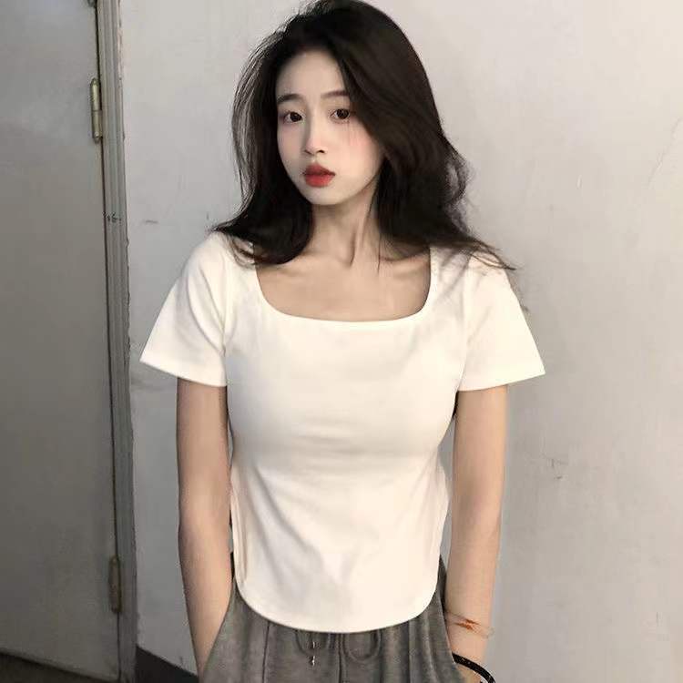 AMOI Áo Thun Tay Ngắn 2022 Thời Trang Hàn Quốc Cho Nữ
