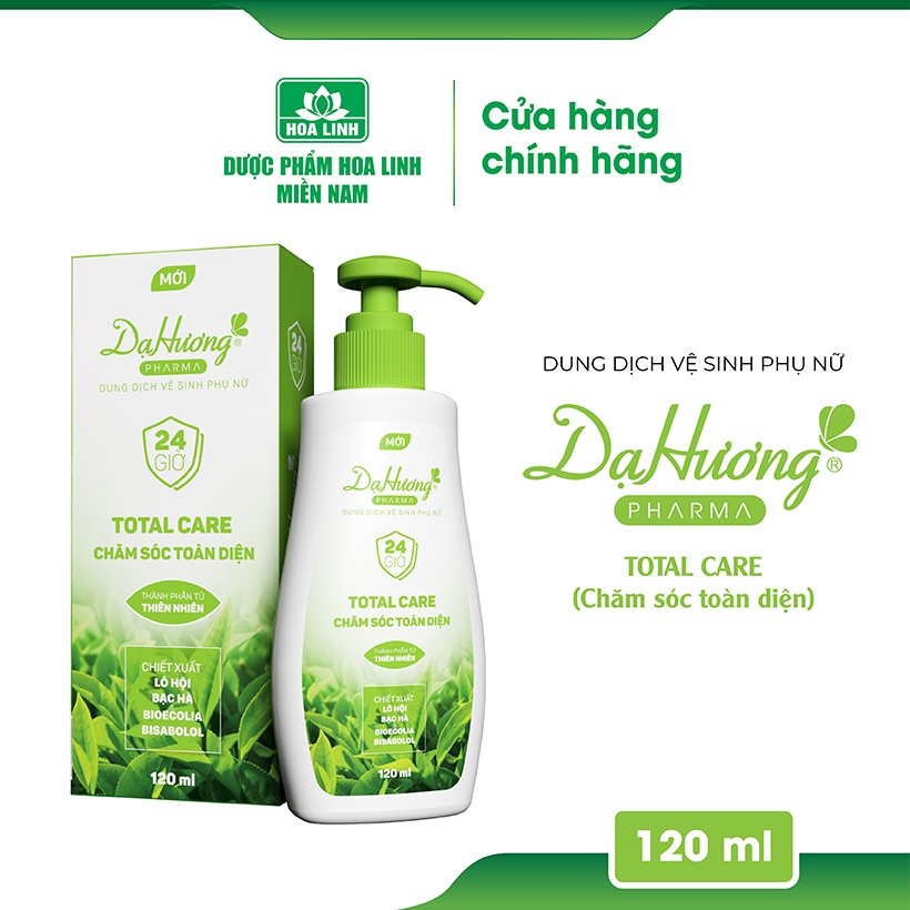 Dung dịch vệ sinh phụ nữ Dạ Hương Pharma Total Care (chăm sóc toàn diện) 120ml