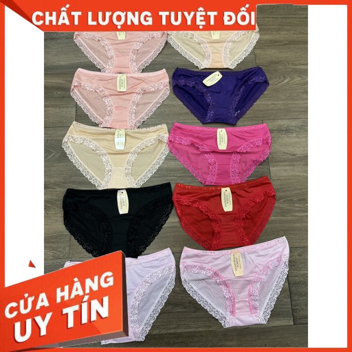 Com bo 10 quần lót nữ  Cotton Dệt Kim 100% kháng khuẩn thông hơi thoáng mát tôn dáng vòng ba gợi cảm, mã hàng v129