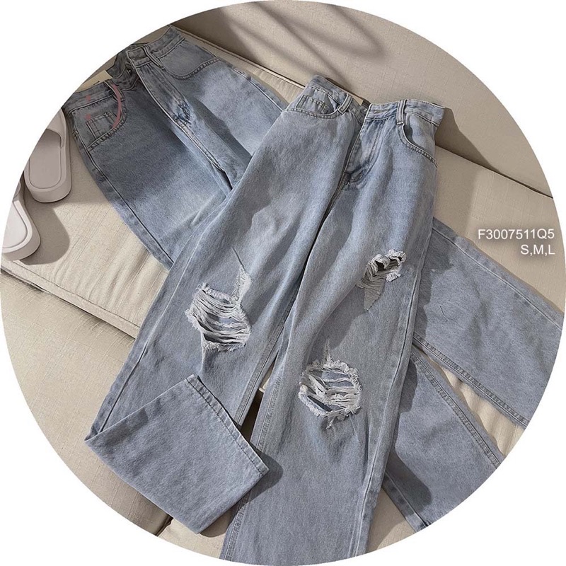 Quần jean baggy dài lưng cao 1123 thaotranshop90