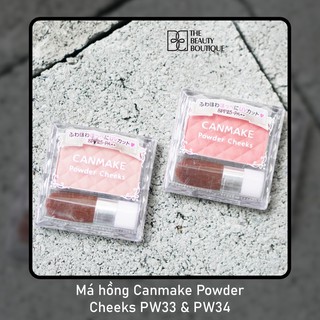 Má hồng Canmake Powder Cheeks #pw33 #pw34