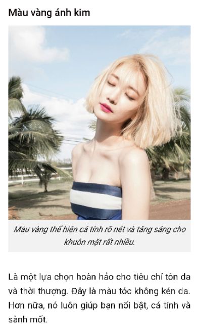 [Hot trend 2019]set màu nhuộm vàng ánh kim