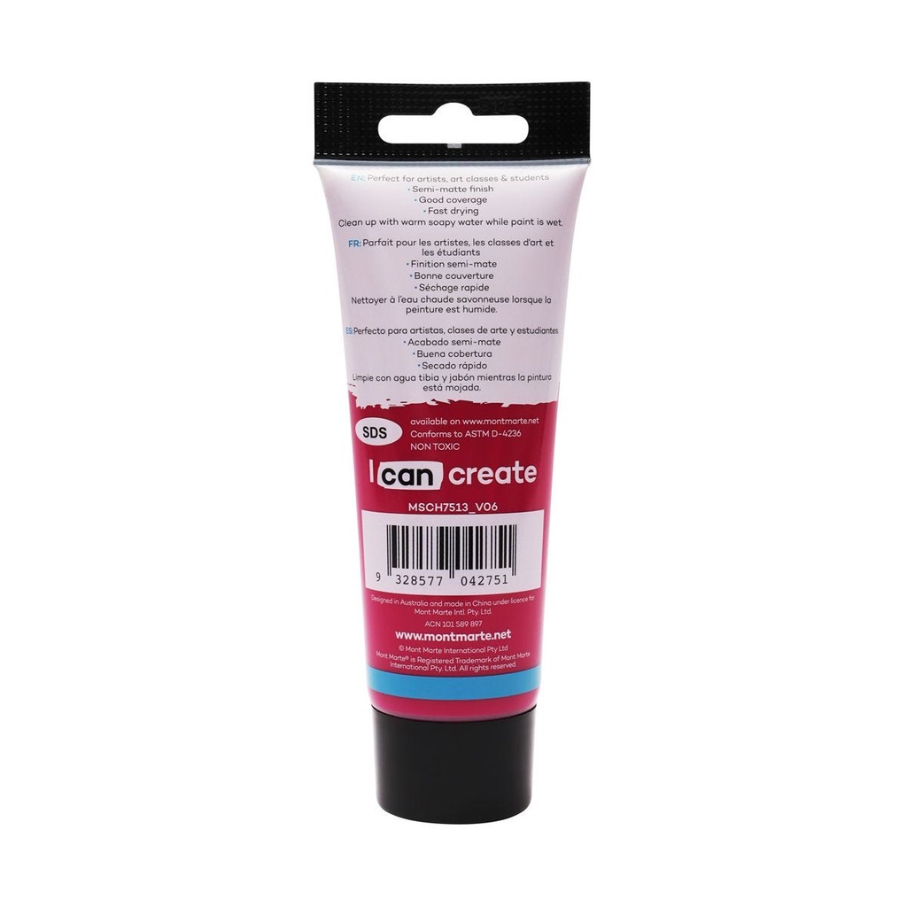 Màu Acrylic Mont Marte 75ml - Magenta - Acrylic Colour Paint Signature 75ml (2.54oz) - MSCH7513