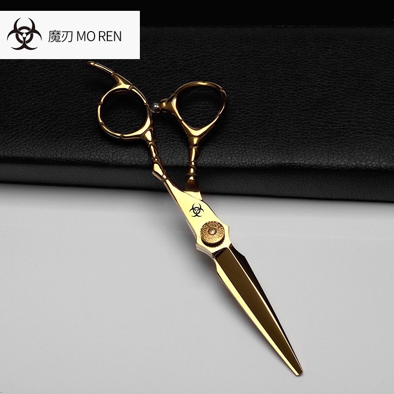 Bộ Kéo cắt tóc chuyên nghiệp MOREN -01 màu vàng đẹp sắc bén