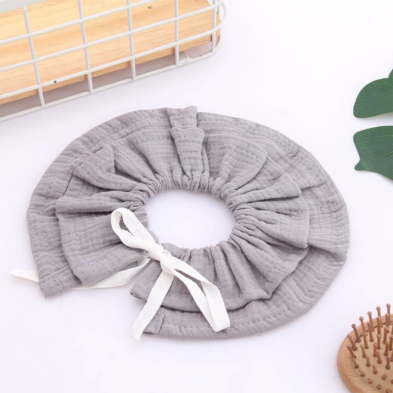 Khăn Quàng Cổ Bằng Vải Cotton Crepe Mềm Màu Trơn Trang Trí Yếm Ăn Dành Cho Bé Sơ Sinh
