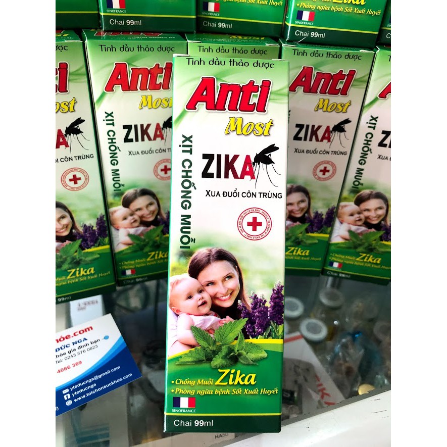 Xịt chống muỗi anti most ZiKa