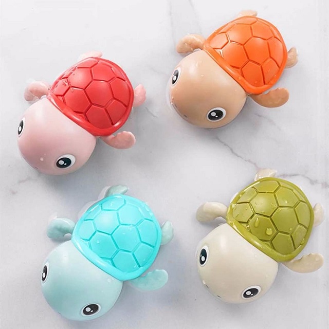 Đồ Chơi Nhà Tắm Cho Bé Rùa Bơi Vặn Dây Cót Đáng Yêu Bằng Nhựa ABS An Toàn