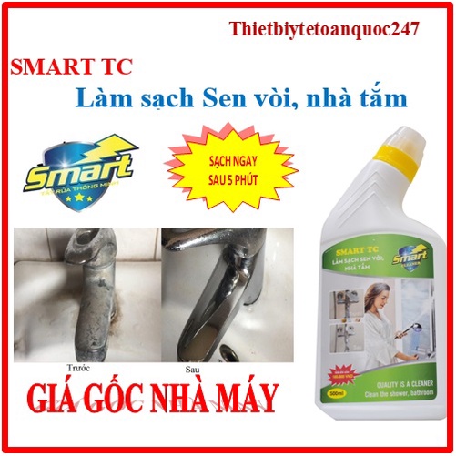 SMART - Làm sạch Cặn Canxi Vách Kính, Dầu Mỡ Lâu Ngày, Sen Vòi Inox, Đồ Dùng Bằng Sứ - 300ml, 500ml