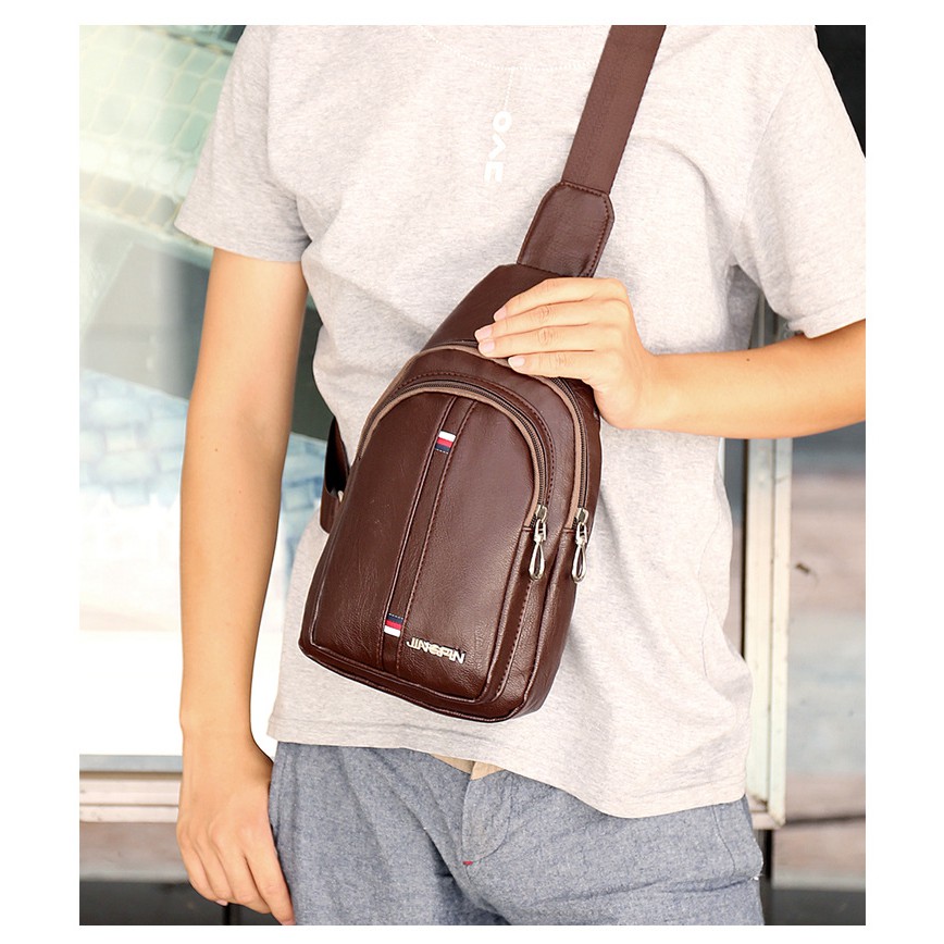 Túi đeo chéo da nam nữ cao cấp, da mềm bóng dùng đi làm, đi chơi, thể thao TDC105 | BigBuy360 - bigbuy360.vn