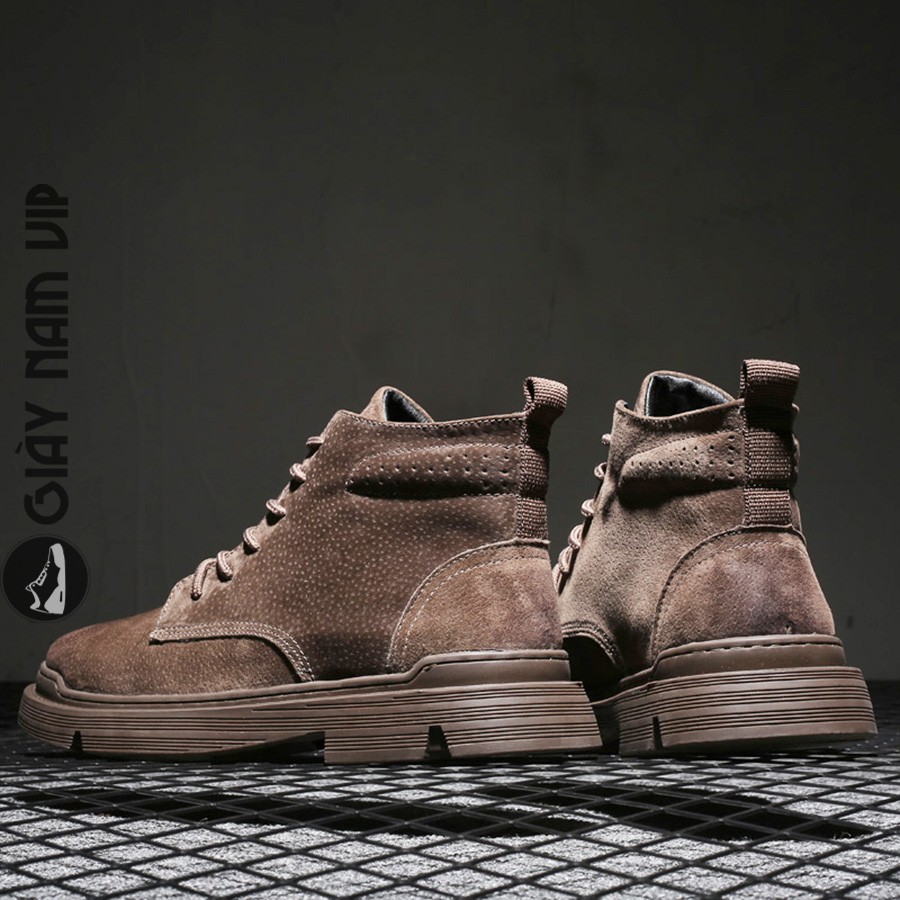 Giày Da Nam - FREESHIP - Giày Cao Cổ Nam Da Lộn Phong Trần GNK18 | BigBuy360 - bigbuy360.vn