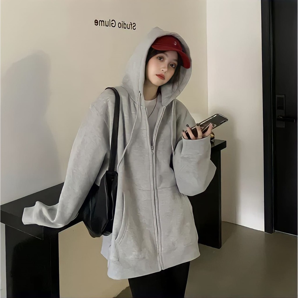 Áo khoác nỉ form rộng tay bồng BASIC áo hoodie hot trend_VIETSTAR | WebRaoVat - webraovat.net.vn