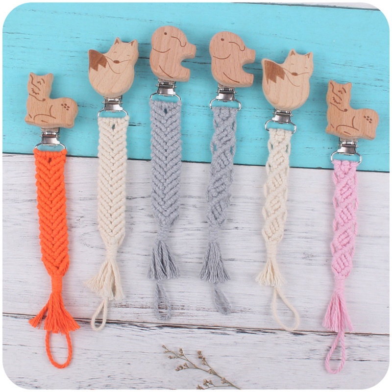 Dây Kẹp Núm Vú Giả Họa Tiết Hoạt Hình Dễ Thương Cho Bé Giá Đỡ