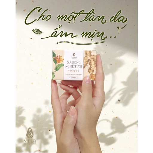 Xà bông nghệ Mela chính hãng | Natural Organic Soap - Tặng 1 túi lưới tạo bọt