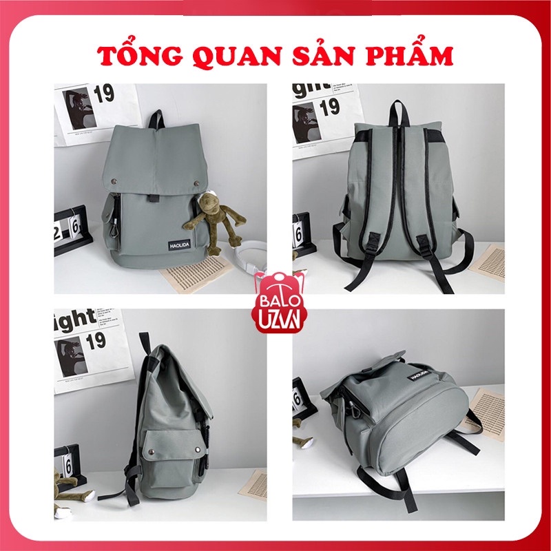 Balo đi học nam nữ Ulzzang basic thời trang, cặp sách laptop phong cách Unisex Hàn Quốc cho học sinh, sinh viên.