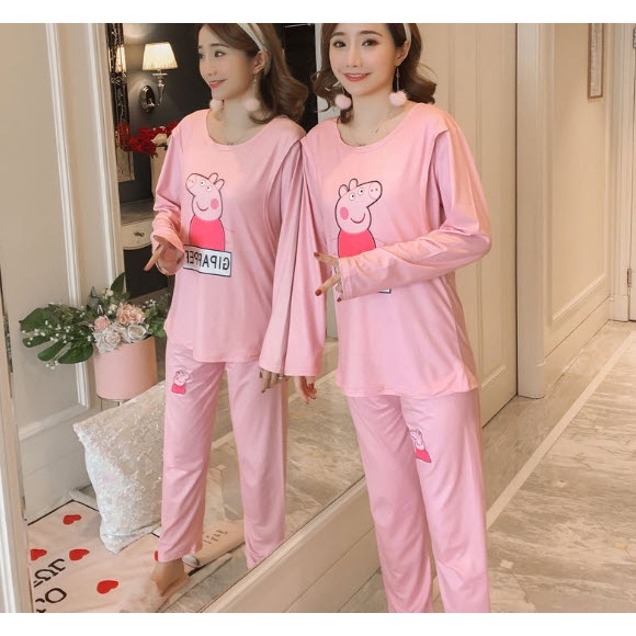 Bộ đồ bầu mặc nhà cho mẹ, Quần áo sau sinh và cho bé bú ti CỔ TRÒN CHẤT THUN SỮA HÀNG QUẢNG CHÂU LOẠI 1 Bigsize giá rẻ