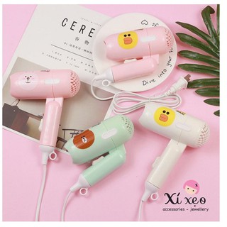 Máy sấy tóc mini cầm tay hình thú có 2 chế độ sấy: sấy nóng , sấy mát