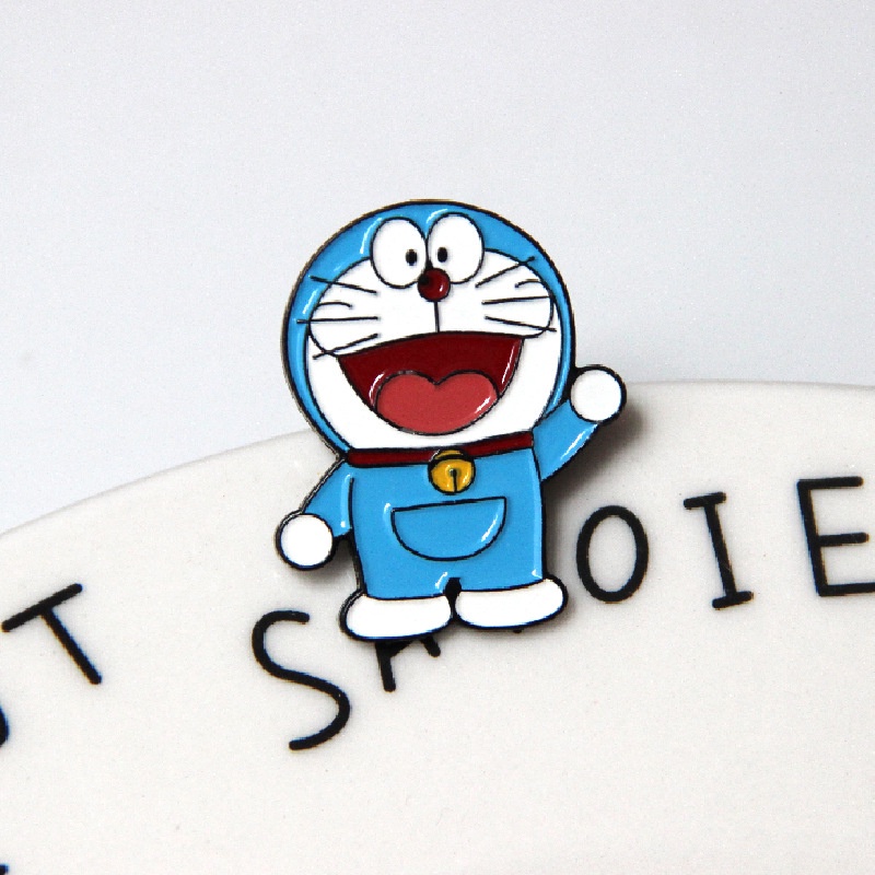 Ghim Cài Áo Kim Loại Hoạt Hình Doraemon Dễ Thương