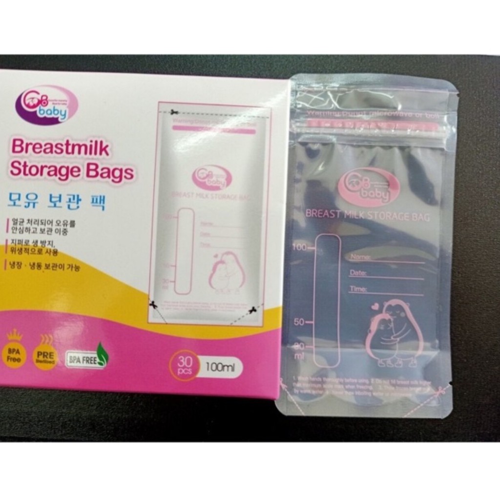 Túi trữ sữa GB Baby 100ml Hộp 30 pcs