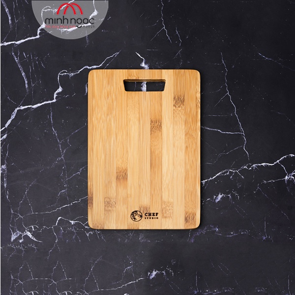 Thớt tre Chef Studio hình chữ nhật 26x18x1.5cm, MSP-CB24S. Cắt, thái rau củ, dùng decor món ăn, bày trí