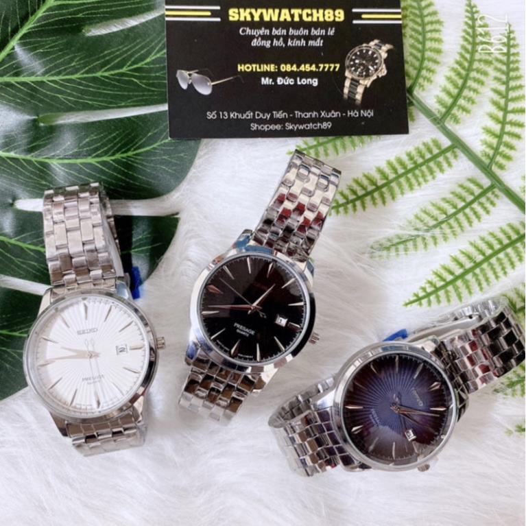 Đồng Hồ Nam Seiko- Đồng Hồ Nam Dây Kim Loại Cao Cấp Có Lịch Ngày Mặt Kính Chống Xước Chống Nước 3ATM Bảo Hành 24 Tháng