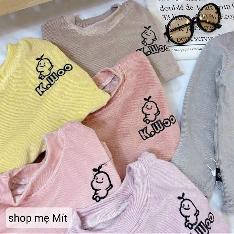 Bộ nhung dài tay⚡FREESHIP⚡siêu mềm mịn, co giãn 8 chiều cho bé từ 6-18kg