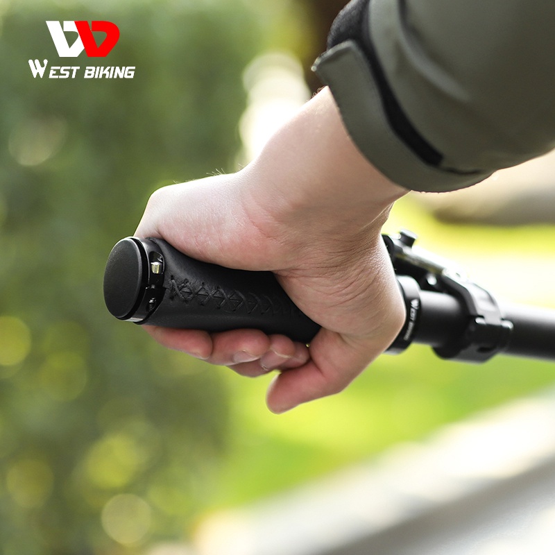 Vỏ bọc tay lái xe đạp WEST BIKING chất liệu da mềm chống trượt chống sốc thấm hút mồ hôi
