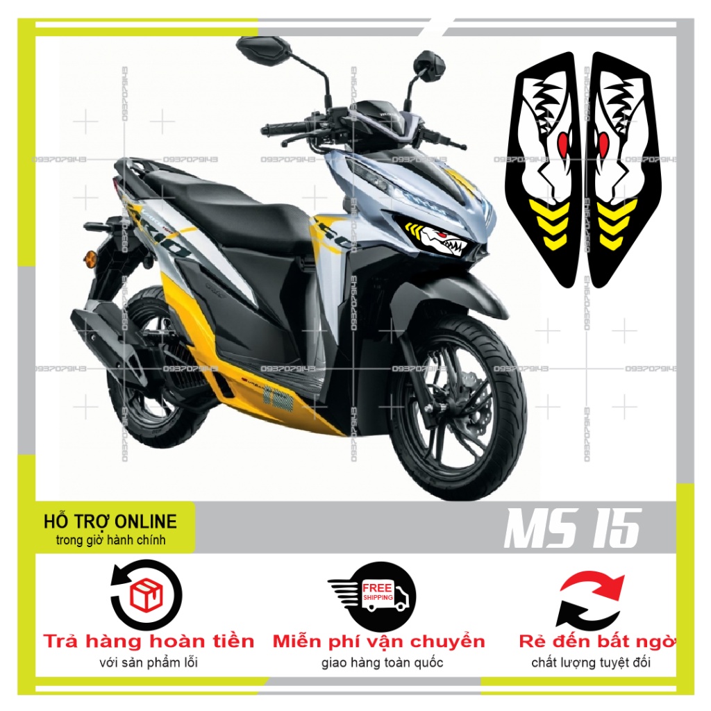 DECAL DÁN ĐÈN SƯƠNG MÙ XE VARIO 2020 (DECAL TRONG SUỐT) MS 15 - DUNG DECAL