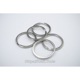 Khoen móc khóa inox - key ring inox cạnh phẳng