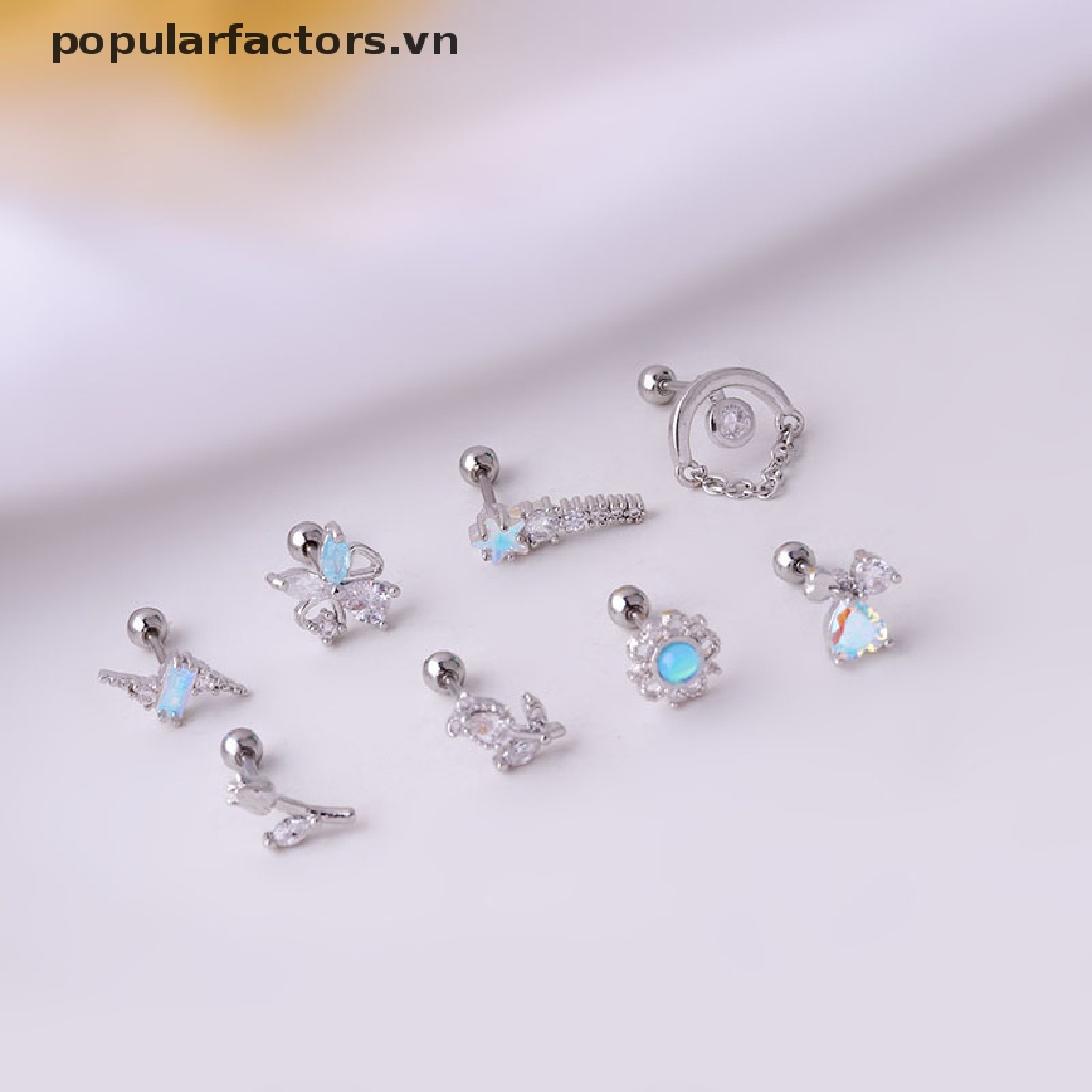 Bông tai dạng xỏ bằng thép không gỉ đáng yêu cá tính