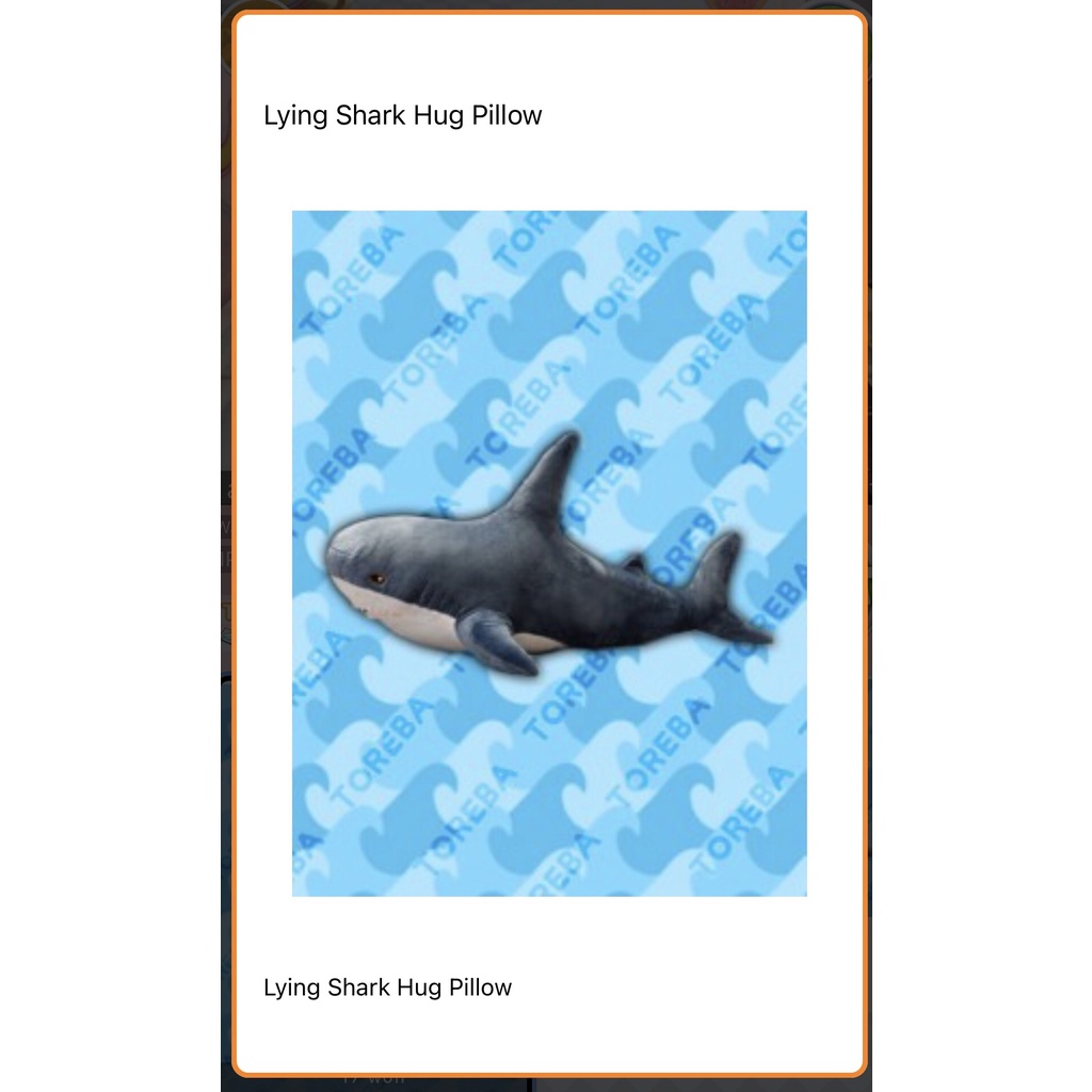 Thú Bông Toreba Lying Shark Hug Pillow