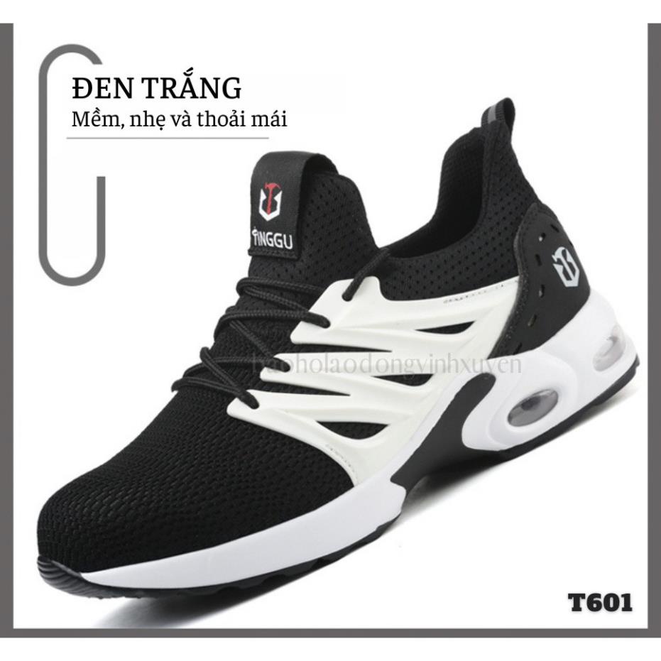 Giày Bảo Hộ Lao Động Nam Nữ Thể Thao Thời Trang Siêu Nhẹ Thoáng Khí Nhập Khẩu Siêu Bền T601
