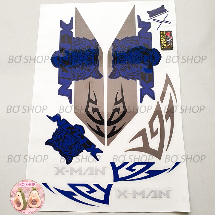 Tem xe điện Xmen mẫu Tiger siêu đẹp Tem Candy - Tem Phản Quang - Tem 3 lớp cao cấp chống phai màu